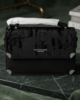 Luxury Velvet & Leather Crossbody Shoulder Bag for Women